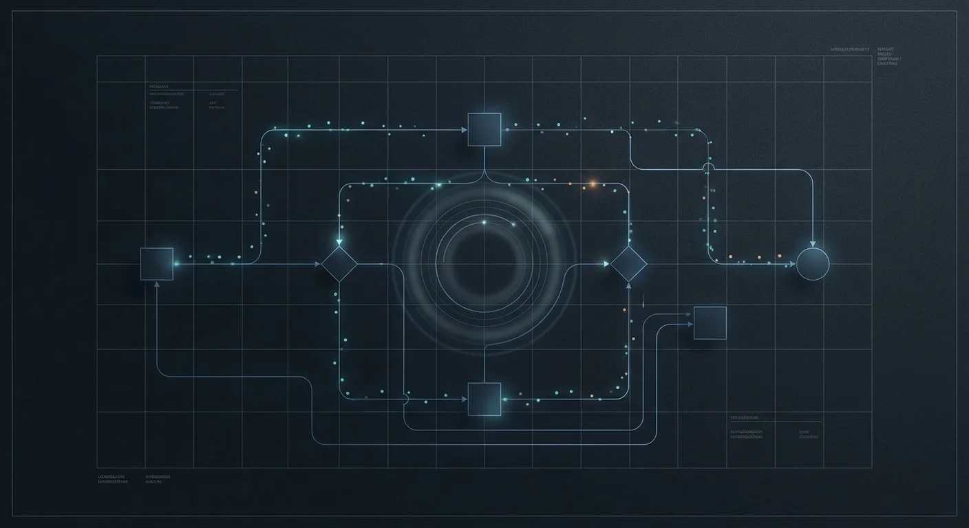 Ablaufdiagramm mit verbundenen Stationen
